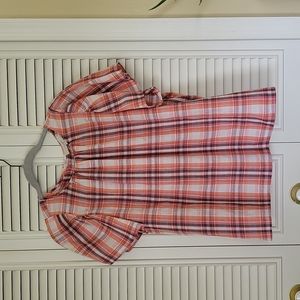 LOFT madras plaid top